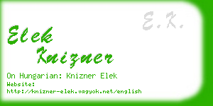 elek knizner business card